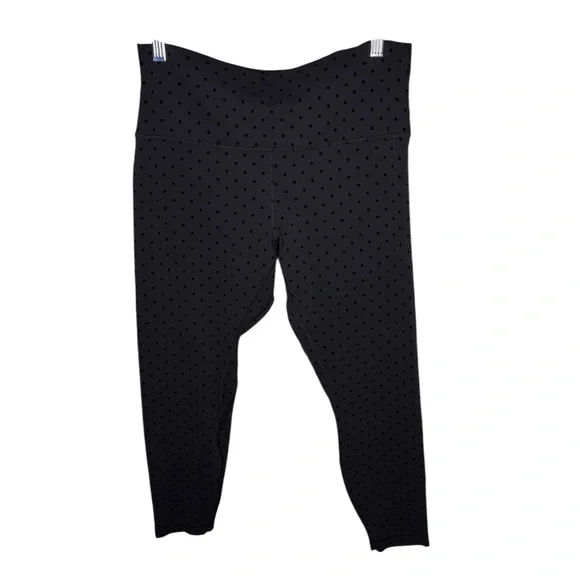 Lululemon Align High-Rise Pant 25" *Flocked in Polka Flock Black Size 12 - Picture 4 of 7